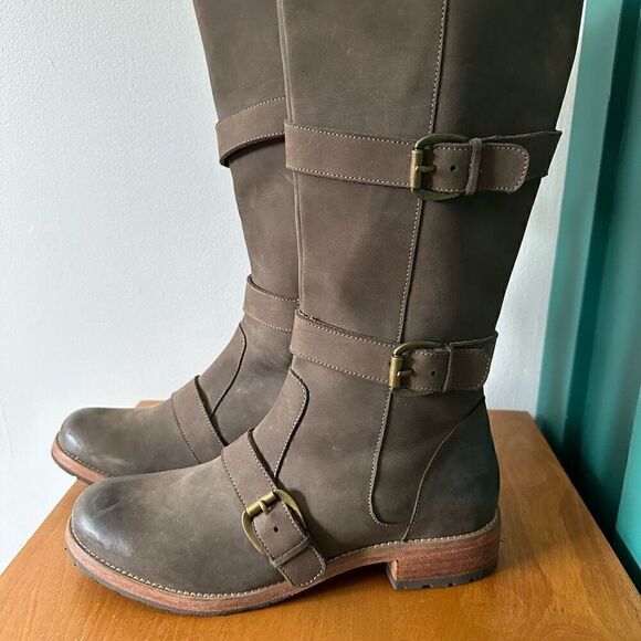 Fortress of Inca X Anthropologie Delrey Nubuck Leather Buckle Detail Knee High M - Picture 8 of 11